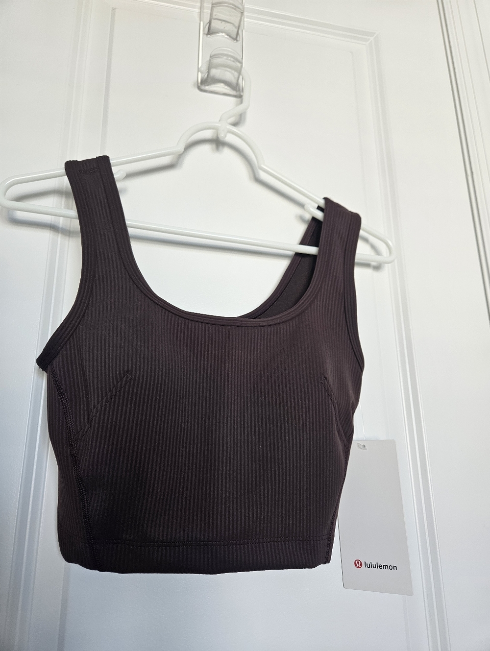 NWT Lululemon Wundertrain Scoop Neck Tank Rib Espresso Size 2 $68
